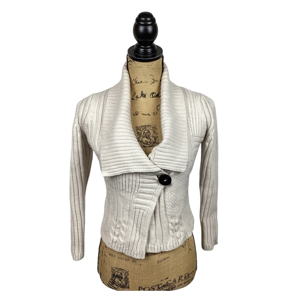 Carroll Shawl Collar Variety Knit Cropped Cardigan